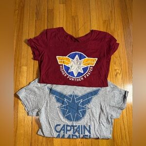 Marvel Captain Marvel Graphic Tee Bundle Women’s & Adult Small